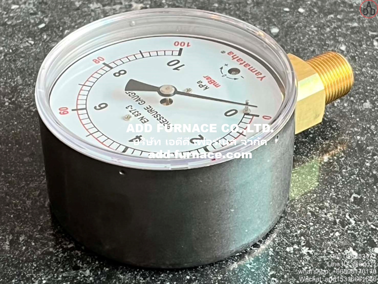 Yamataha Pressure Gauge 0-10kPa(0-100mBar) 3/8PT (4)